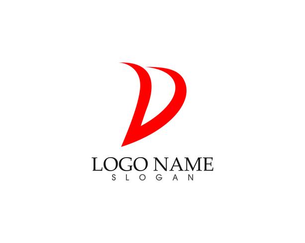 D-logotyp och symbolmallikoner app vektor