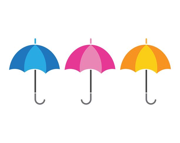 Regenschirm-Symbol Vektor-Illustration Template-Design vektor