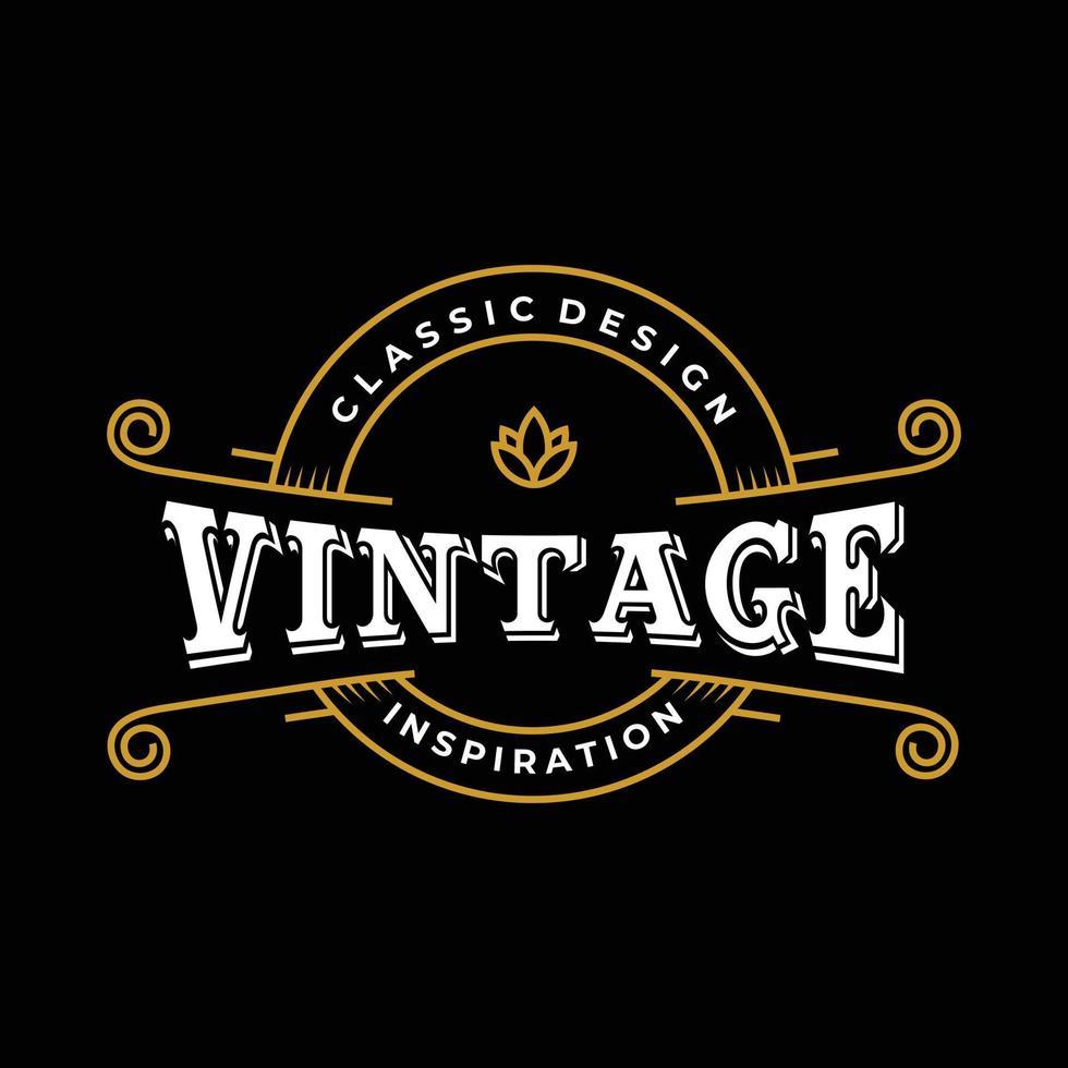 Logo-Design-Inspiration Vintage Retro-Abzeichen-Label-Emblem vektor