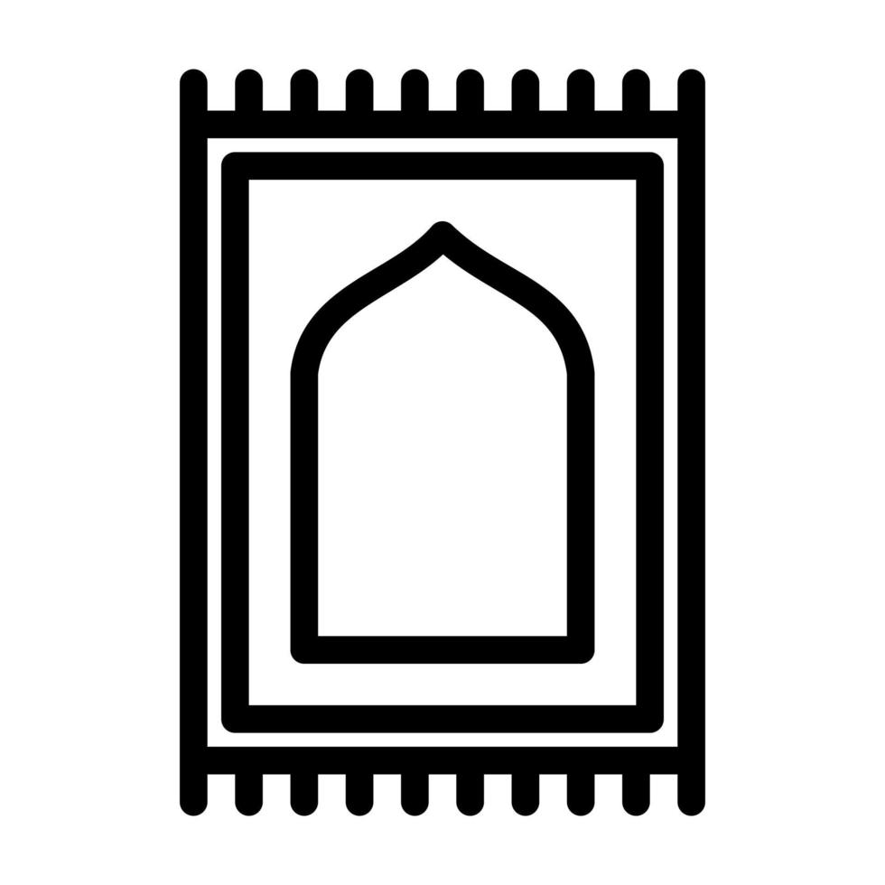 gebetsteppich-symbol geeignet für ramadan-islamische momente vektor