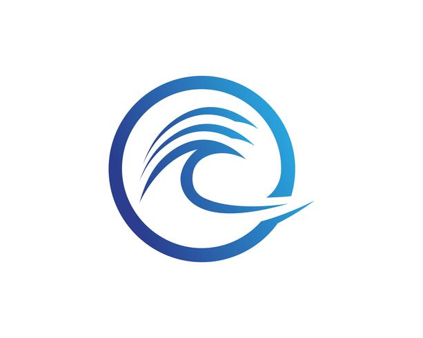 Waves beach logo och symboler mall ikoner app vektor