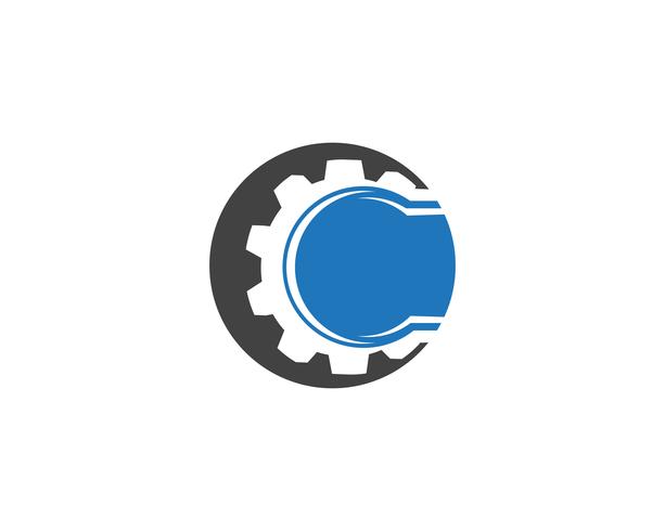 Gear Logo Mall vektor ikon illustration design