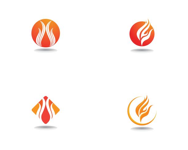 Feuer Logo Template-Vektorikone Öl-, Gas- und Energielogokonzept vektor