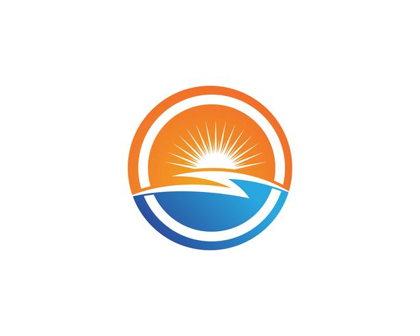 Sun-Vektorillustration Ikonen-Logo und Symbole Schablonendesign vektor
