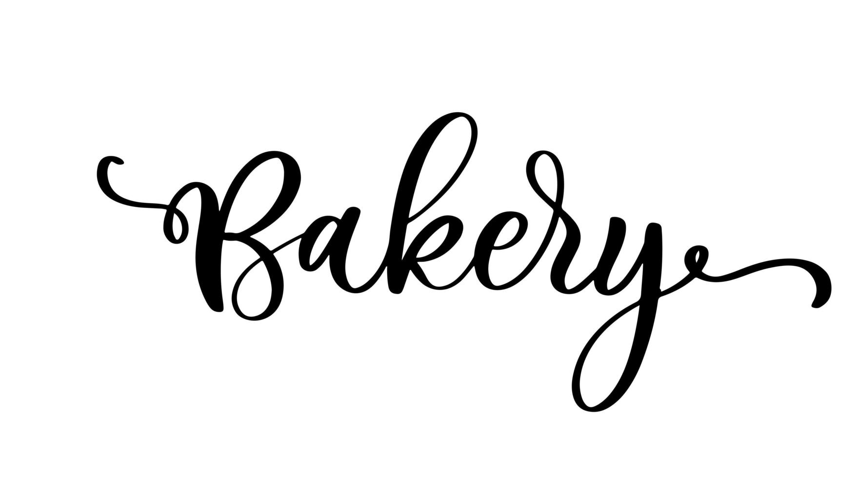 Bäckerei. handgeschriebenes Typografie-Logo, Abzeichen für Beschilderung, Logo, Branding, Produkteinführungen. vektor