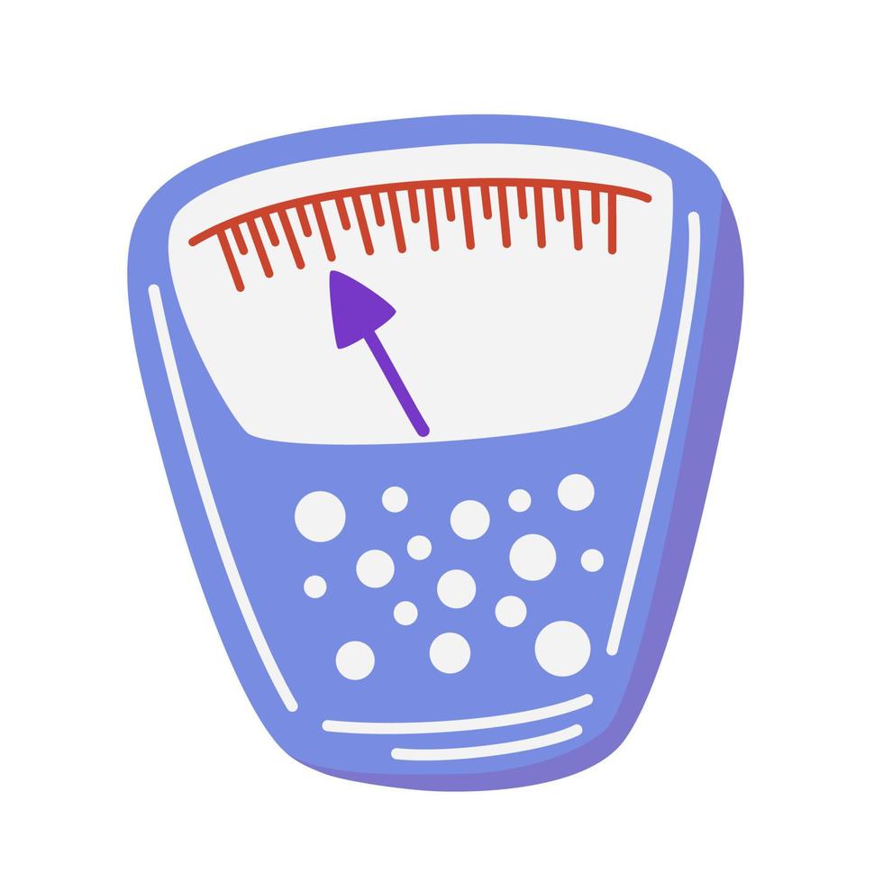 vågar för att mäta vikt. golvvåg för badrums gym och viktkontroll. vektor illustration tecknad platt ikon isolerad på vitt.