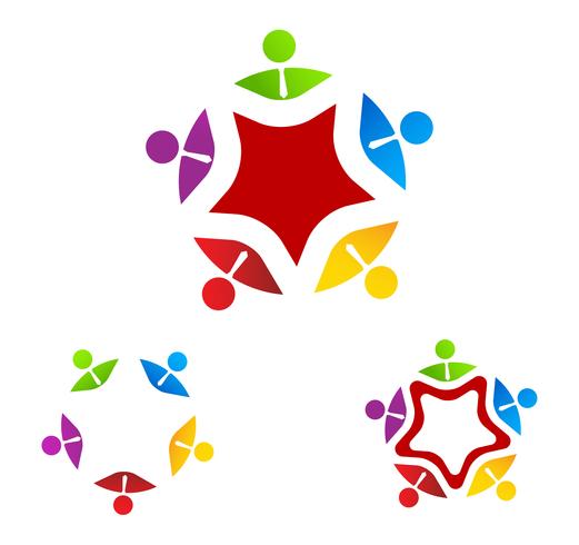 Logo Group Business på stjärna vektor