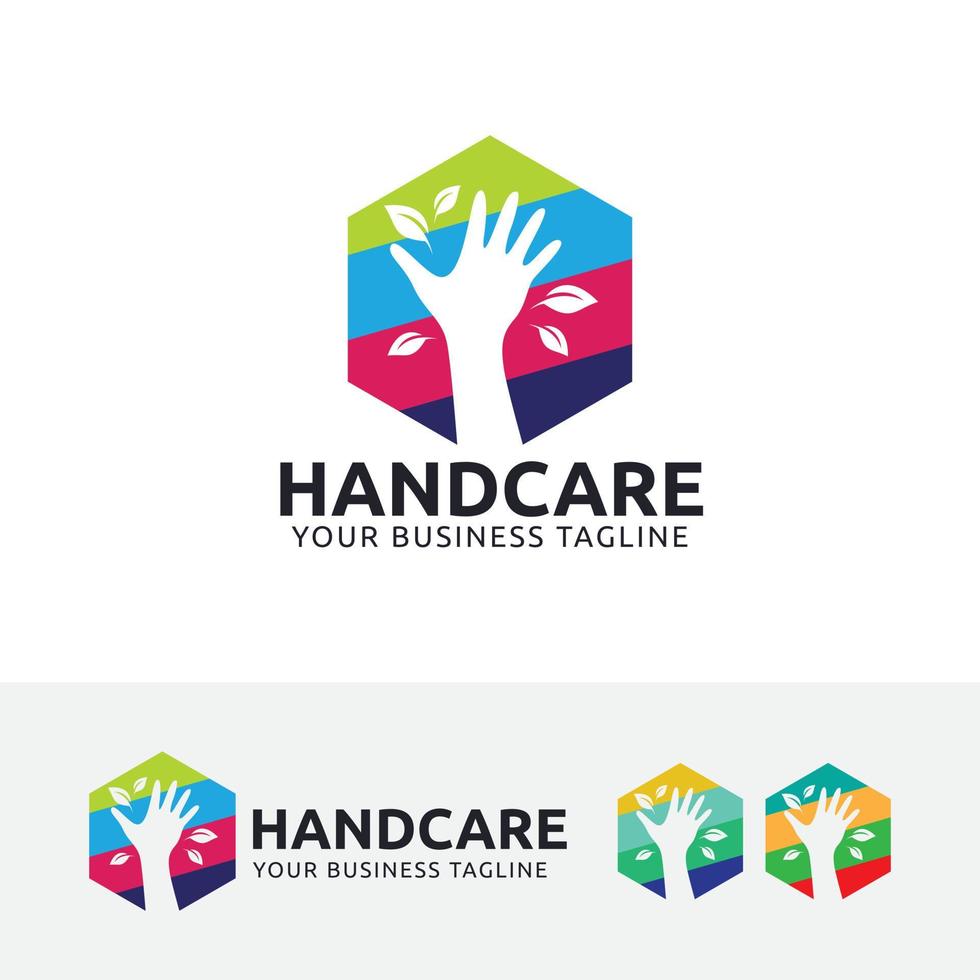 hand siluett logotyp design vektor