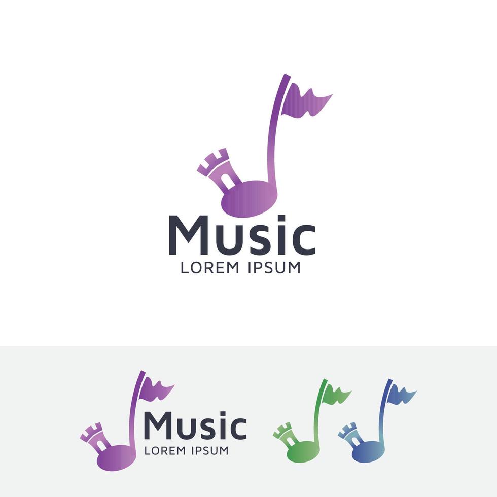 Musikkonzept-Logo-Design vektor