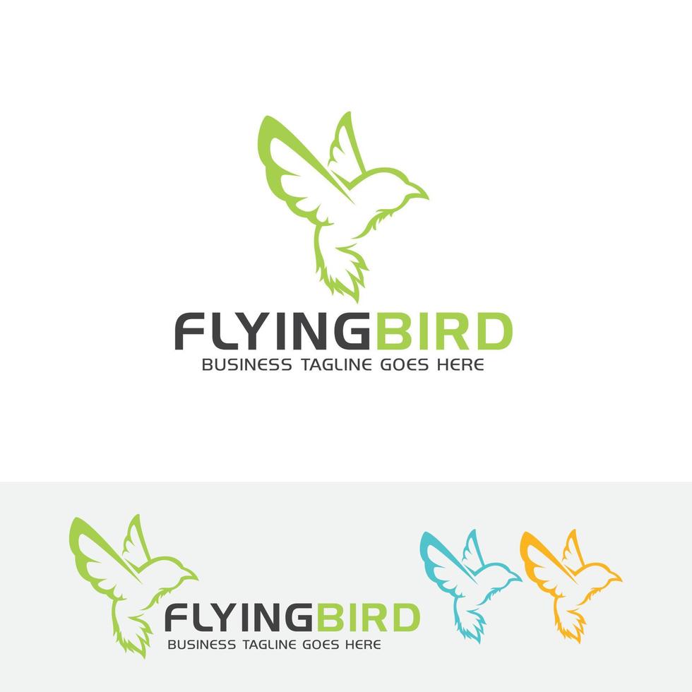flygande fågel logotyp formgivningsmall vektor