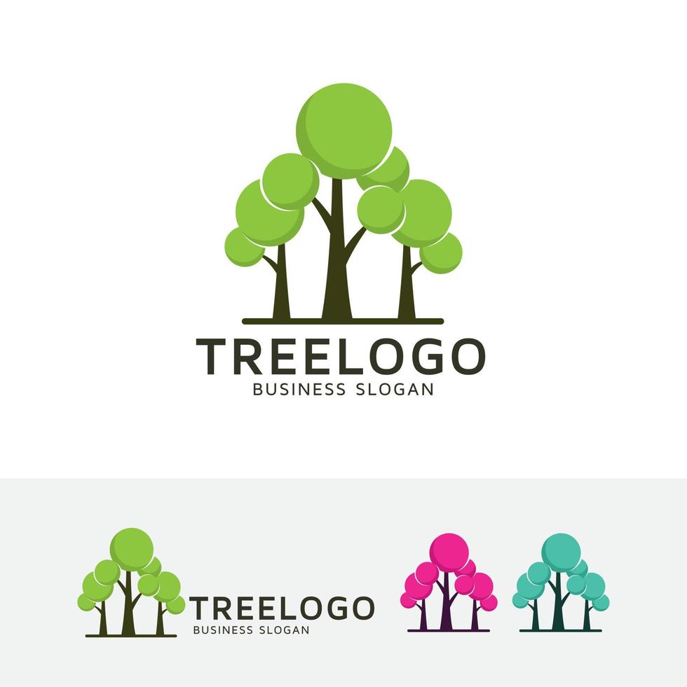 träd vektor logotyp design