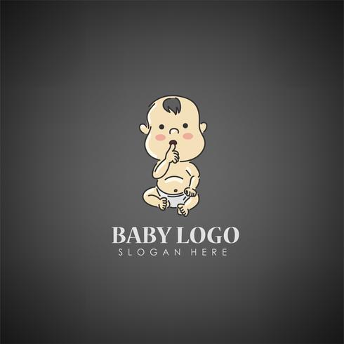 Baby-Konzept-Logo-Vorlage. Label für Kinderbetreuung, Krankenhaus, Firma oder Organisation. Vektor-illustration vektor