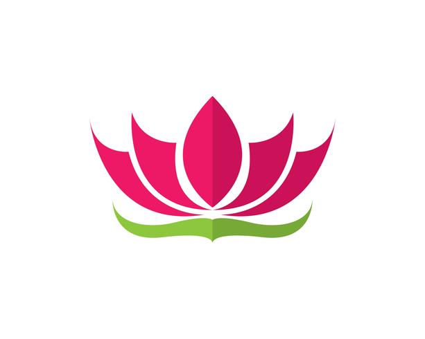 Lotus-Blumenlogo und Symbolvektorschablone vektor