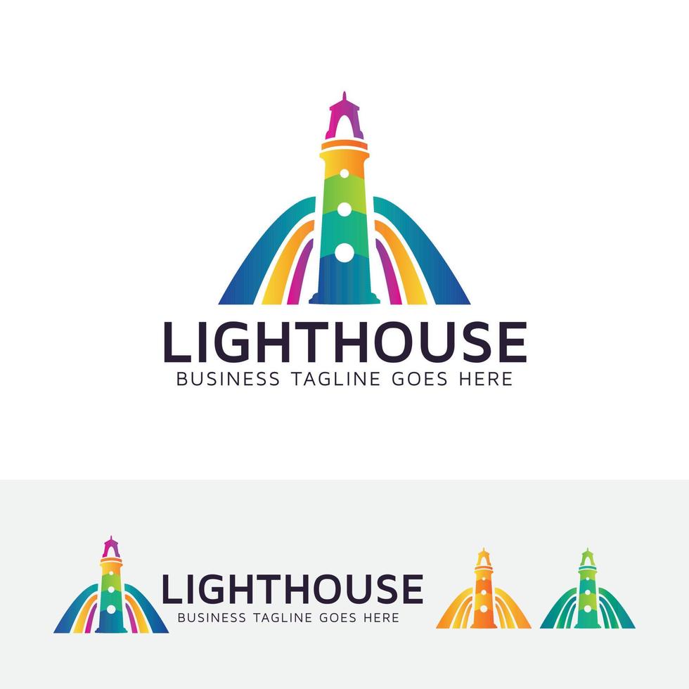 Leuchtturm Vektor Logo Design-Vorlage