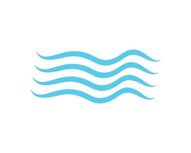 Wave beach logo och symboler vektor mall