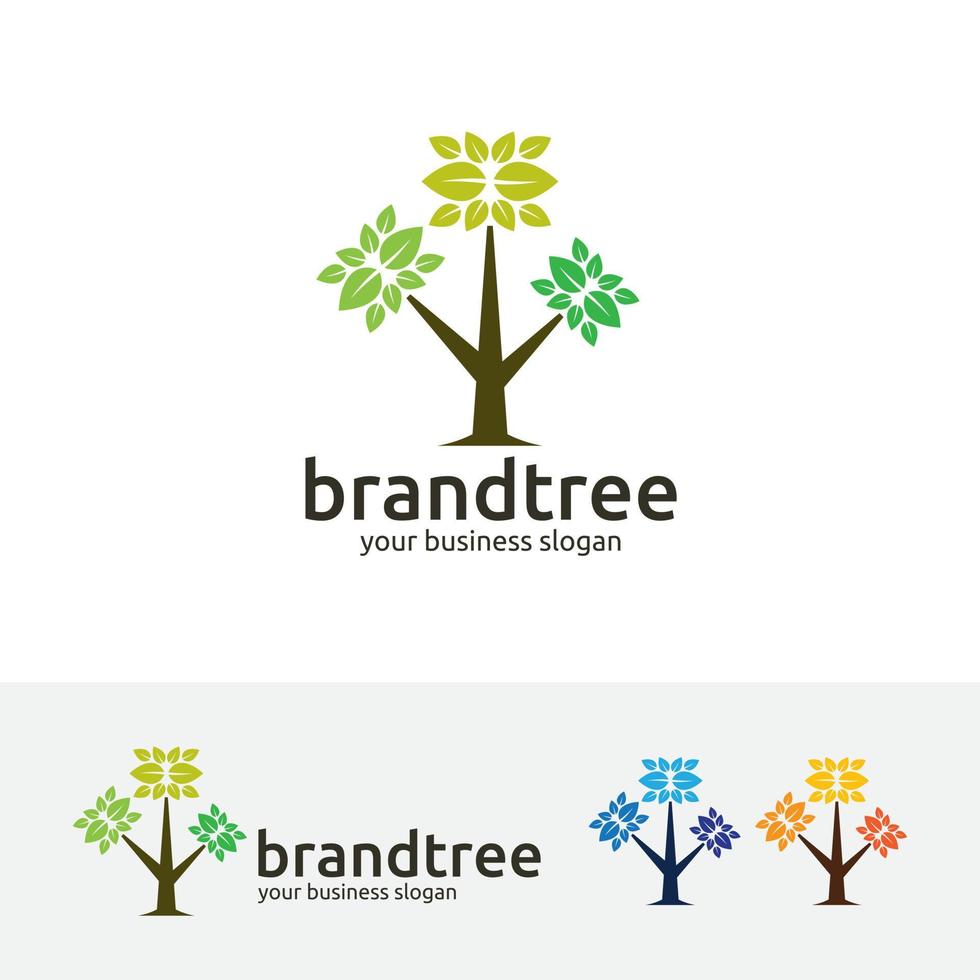 träd vektor logotyp design
