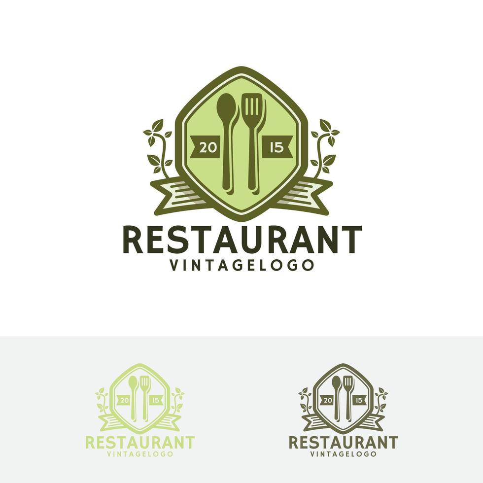 restaurang vektor logotypdesign