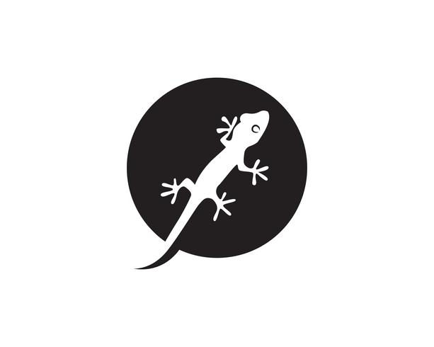 Lizard Chameleon Gecko Silhouette svart vektor