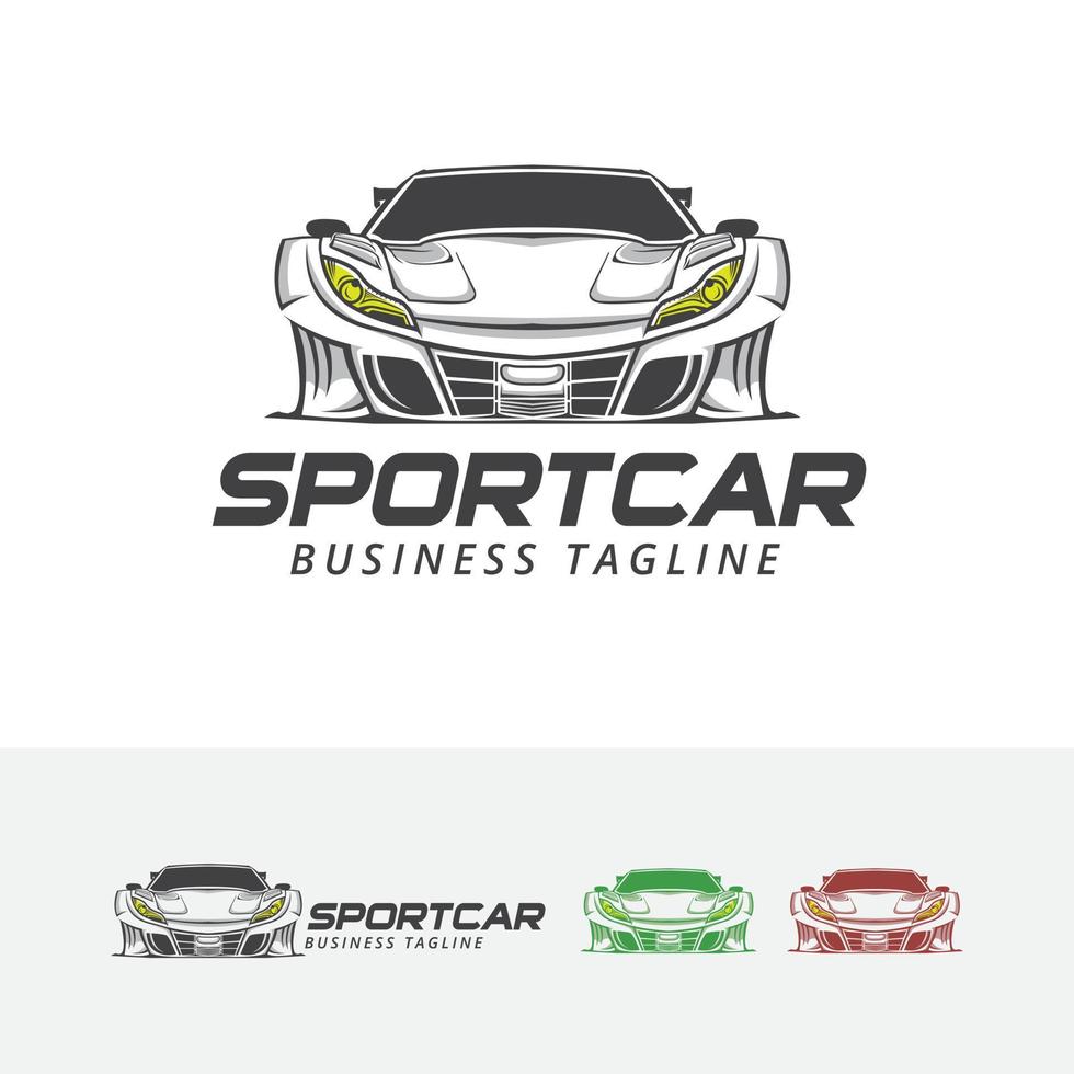 Sportwagen-Konzept-Logo-Design vektor