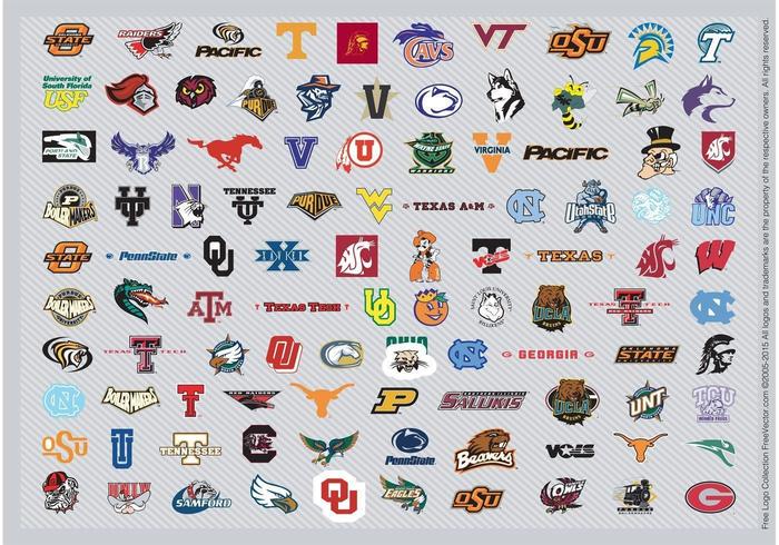 NCAA Herren Basket Logos Pt2 vektor