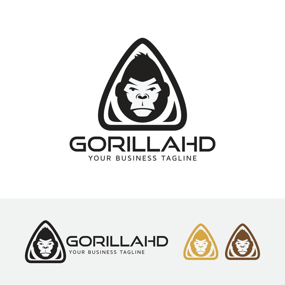 gorilla huvud logotyp design vektor