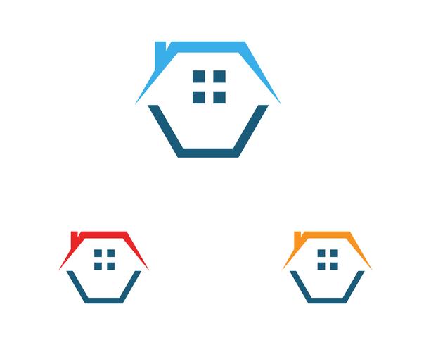 Haus Gebäude Logo und Symbole Symbol Vorlage vektor