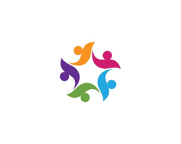 Community People Group, Logo und soziale Symbol Entwurfsvorlage vektor