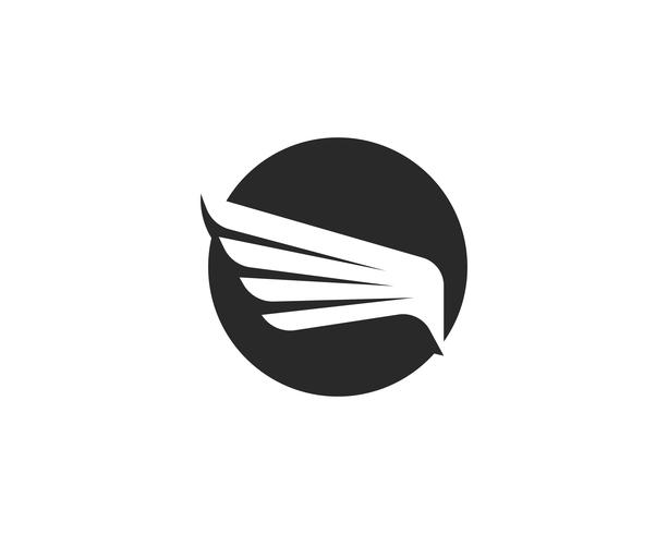 Falcon Wing Logo Template-Vektorikonendesign vektor