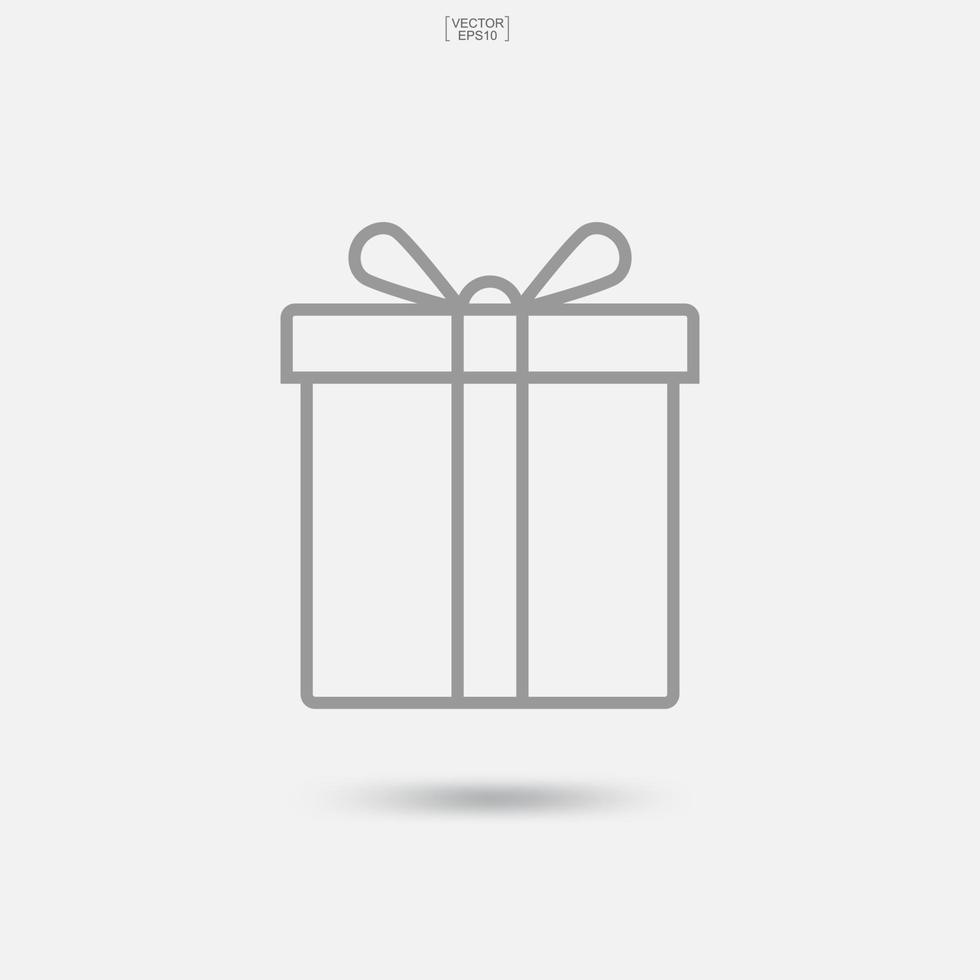 Geschenkbox-Symbol. Weihnachtsgeschenkbox Zeichen und Symbol. Vektor. vektor