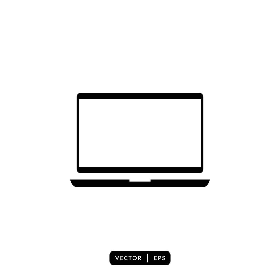 laptop ikon vektor - tecken eller symbol
