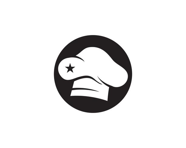 Chef Hut Logo und Symbole schwarz Vektor Farbsymbol