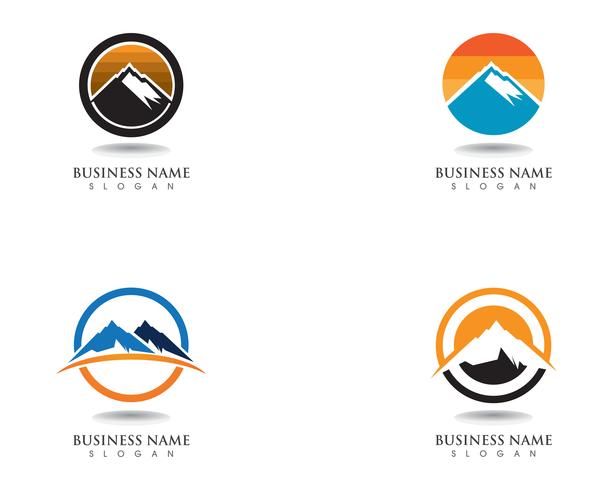 Mountain logotyp och symboler Business Mall Vector