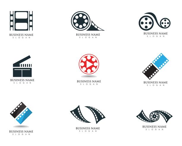 Filmlogotyp och symboler vektormall vektor