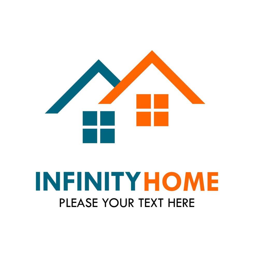 Infinity Home-Logo-Design-Vorlage Illustration. geeignet für professionelle, agentur, fabrik, technologie, branding etc vektor