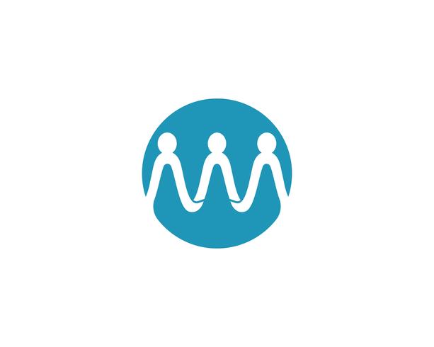 Annahme- und Gemeindesorgfalt Logo-Schablonenvektor vektor