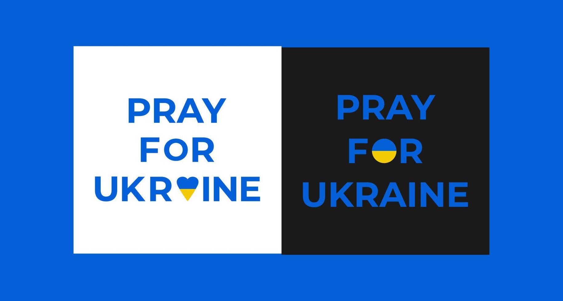 bete für die ukraine, ukrainische flagge betet konzeptvektorillustration. bete für den frieden in der ukraine. ukraine vor russland retten. vektor