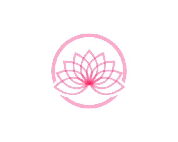 Lotus-Blumenlogo und Symbolvektorschablone vektor