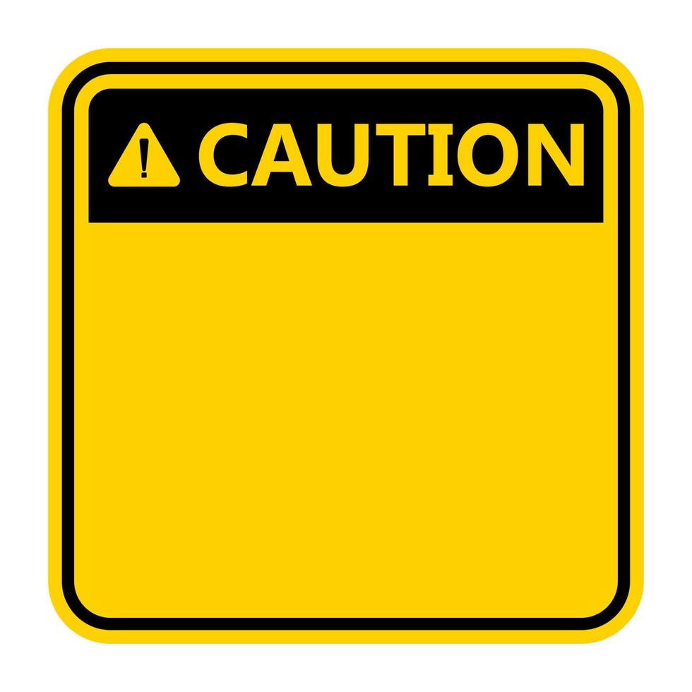 symbol gul försiktighetsskylt ikon, utropstecken, varning farlig ikon på vit bakgrund vektor