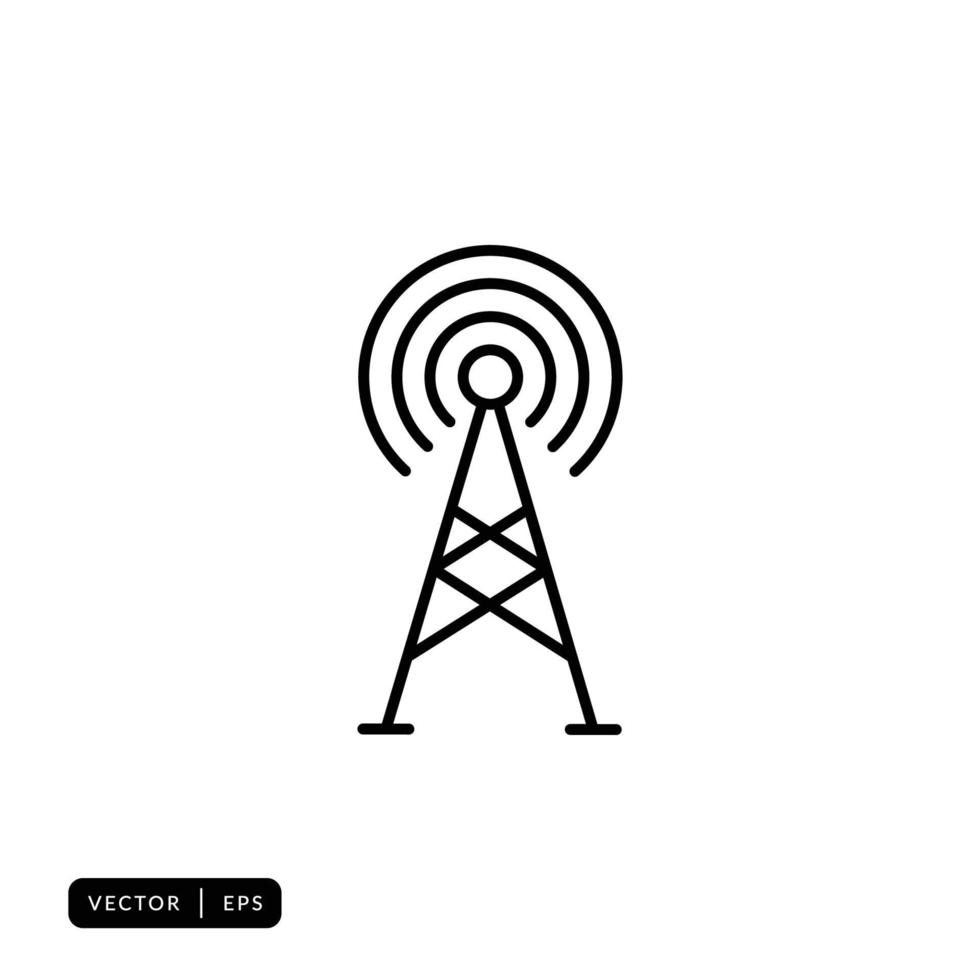 Tower-Signal-Icon-Vektor - Zeichen oder Symbol vektor