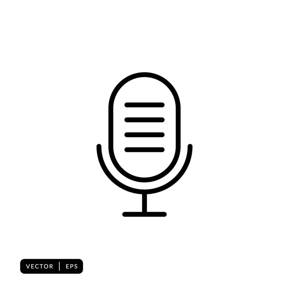 mikrofon ikon vektor - tecken eller symbol
