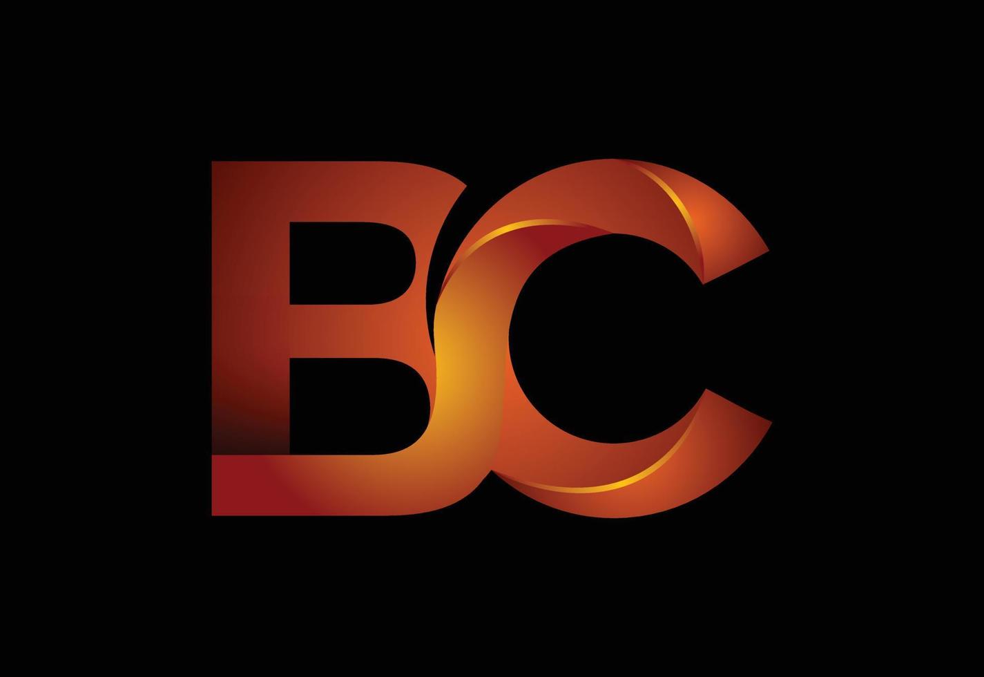 första monogram bokstaven bc logotyp design vektor. grafisk alfabetsymbol för företagsverksamhet vektor