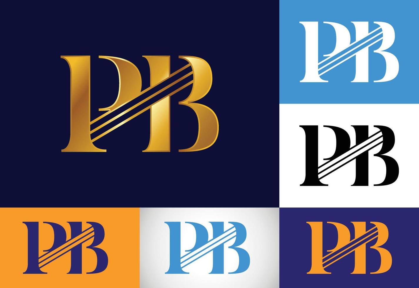 första bokstaven pb logotyp design vektor. grafisk alfabetsymbol för företagets företagsidentitet vektor