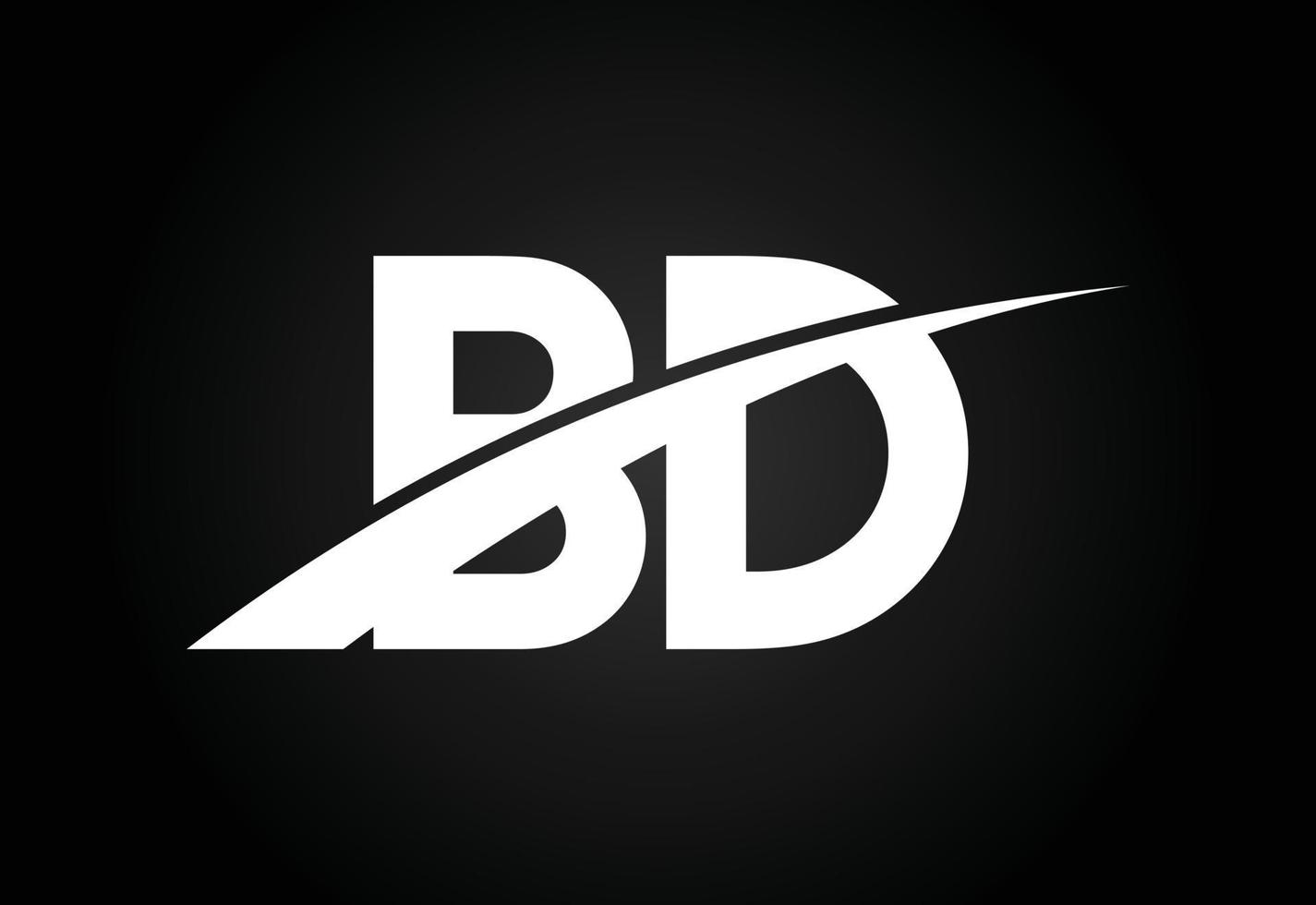 första bokstaven bd logotyp design vektor. grafisk alfabetsymbol för företagets företagsidentitet vektor