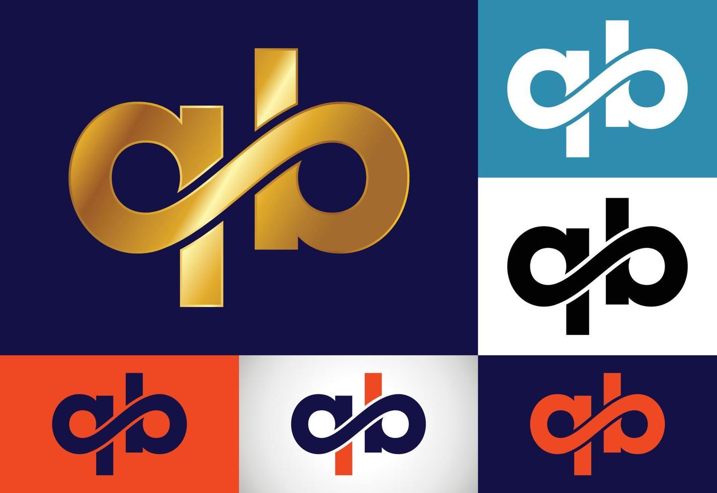 första monogram bokstaven qb logotyp design vektor mall. qb bokstavslogotypdesign