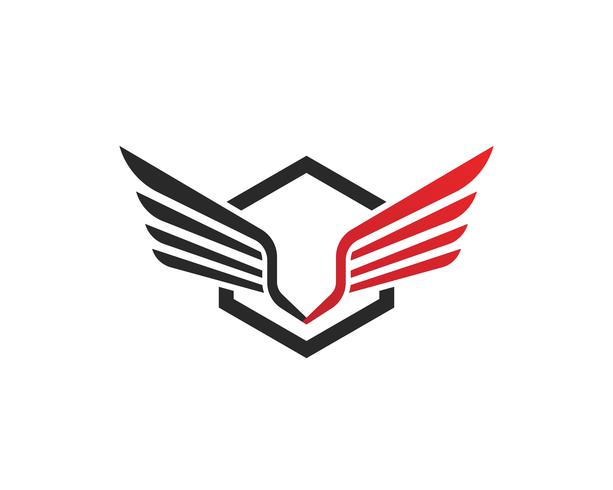 Falcon Wing Logo Template-Vektorikonendesign vektor