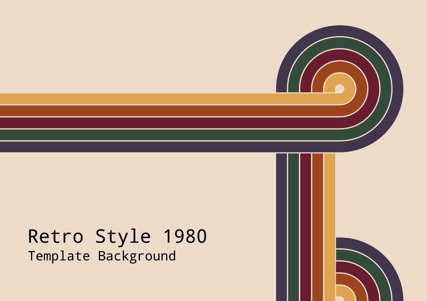 abstraktes Retro-Design von 1980 mit bunten Linien, Streifengrafiken, einfache Vorlage. Überlappung für minimalen Hintergrund. Illustrationsvektor vektor