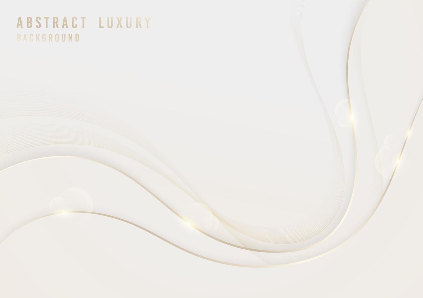 abstrakt lyxig rand gyllene designmall konstverk. vågig linje överlappande mall av elegant bakgrund. illustratoin vektor