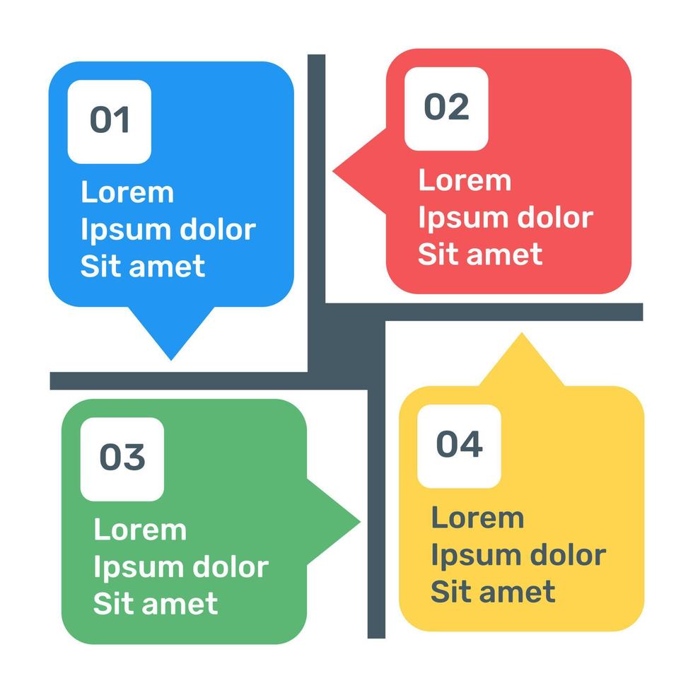 Blase Infografik flaches Icon-Design vektor