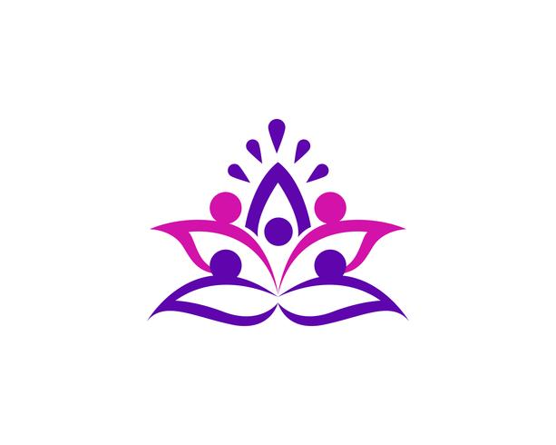 Lotus blomma logotyp och symboler vektor mall