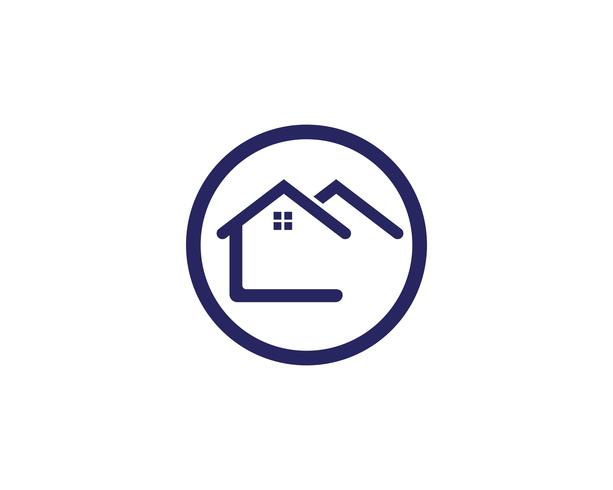 hembyggnader logo symboler ikoner mall vektor